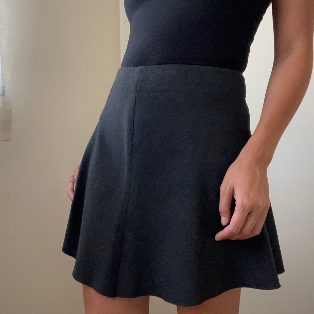 Zara Grey A-line Skater Skirt